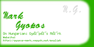 mark gyopos business card
